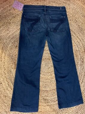 7 For All Mankind Dark Blue Wide Leg Jeans